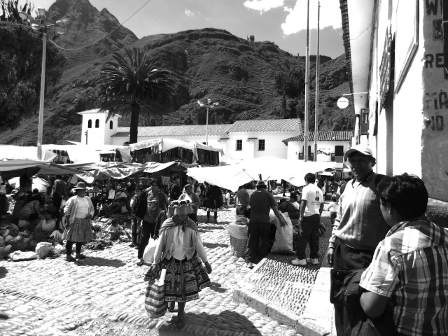 Village de Pisac en N & B.